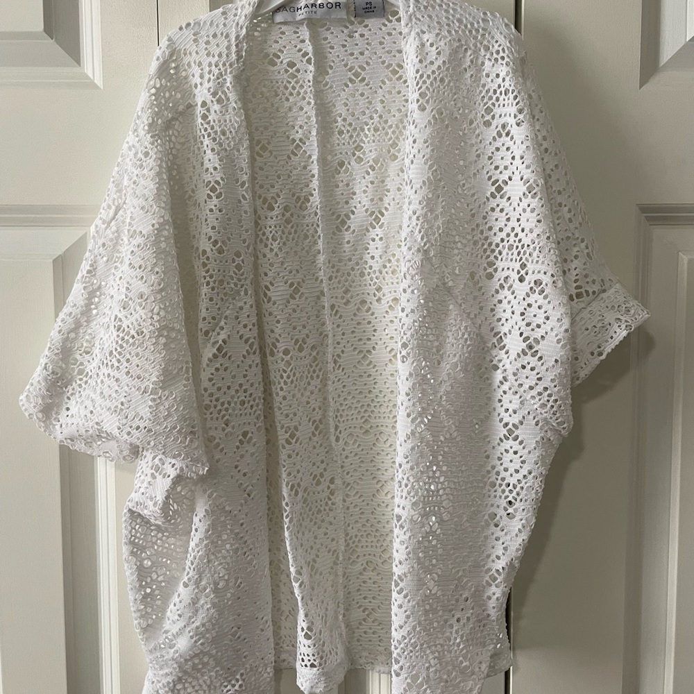 Sag Harbor White Lace Cardigan